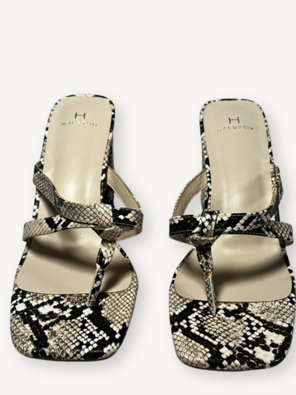 NWOB | Halston | Block Heel Mule| Snake Print | Multiple Sizes available
